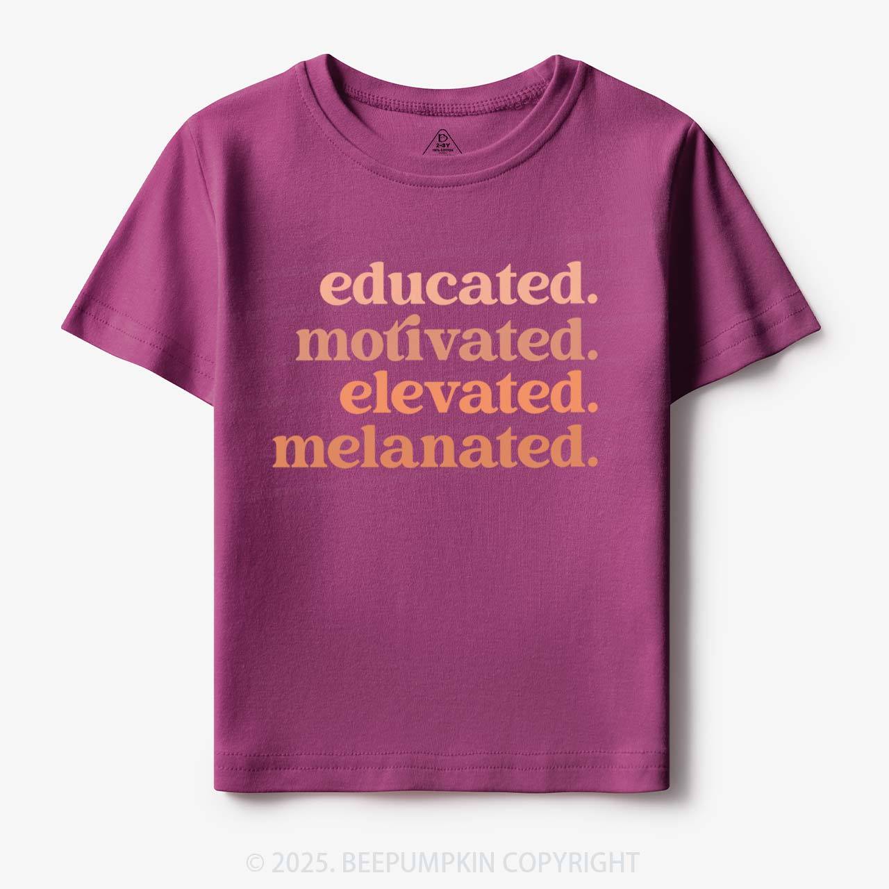 Educated Motivated Melanated Toddler&Kid's Tees Beepumpkin