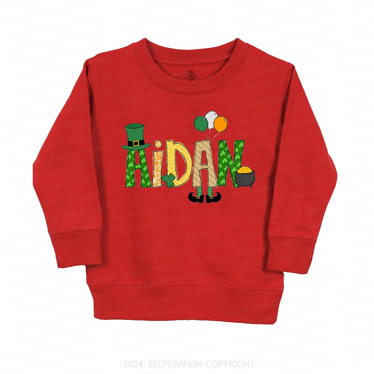 Personalized Elf St Patricks Day  Kids Sweatshirt
