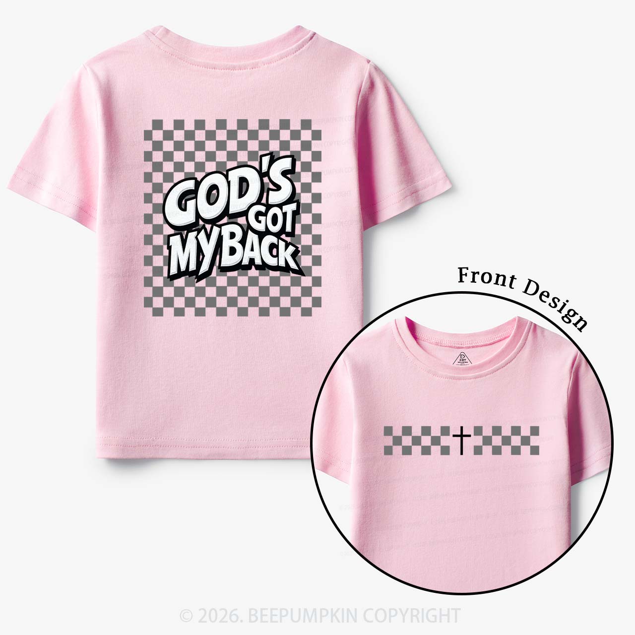 God's Got My Back Christian Toddler&Kid's Tees
