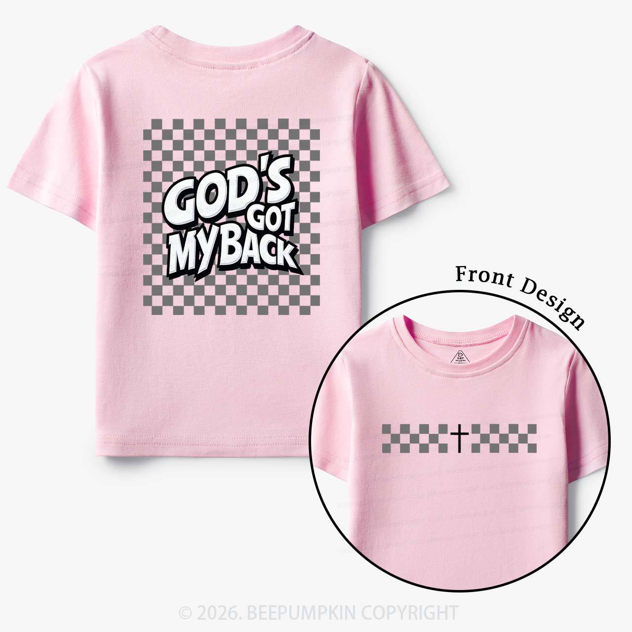 God's Got My Back Christian Toddler&Kid's Tees