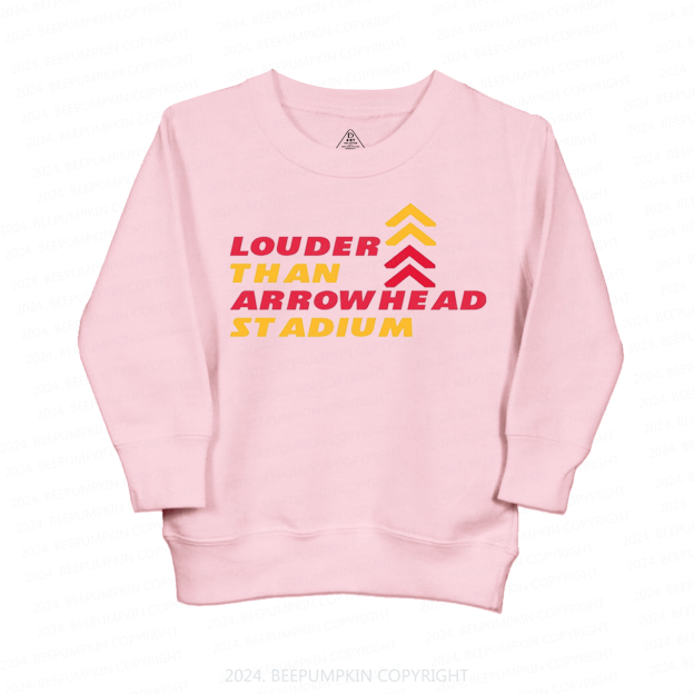 Louder Than Arrowhead Stadium Kids Sweatshirt