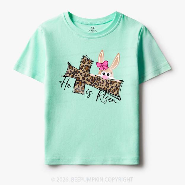 Faith Bunny & Leopard Cross Toddler&Kid's Tees