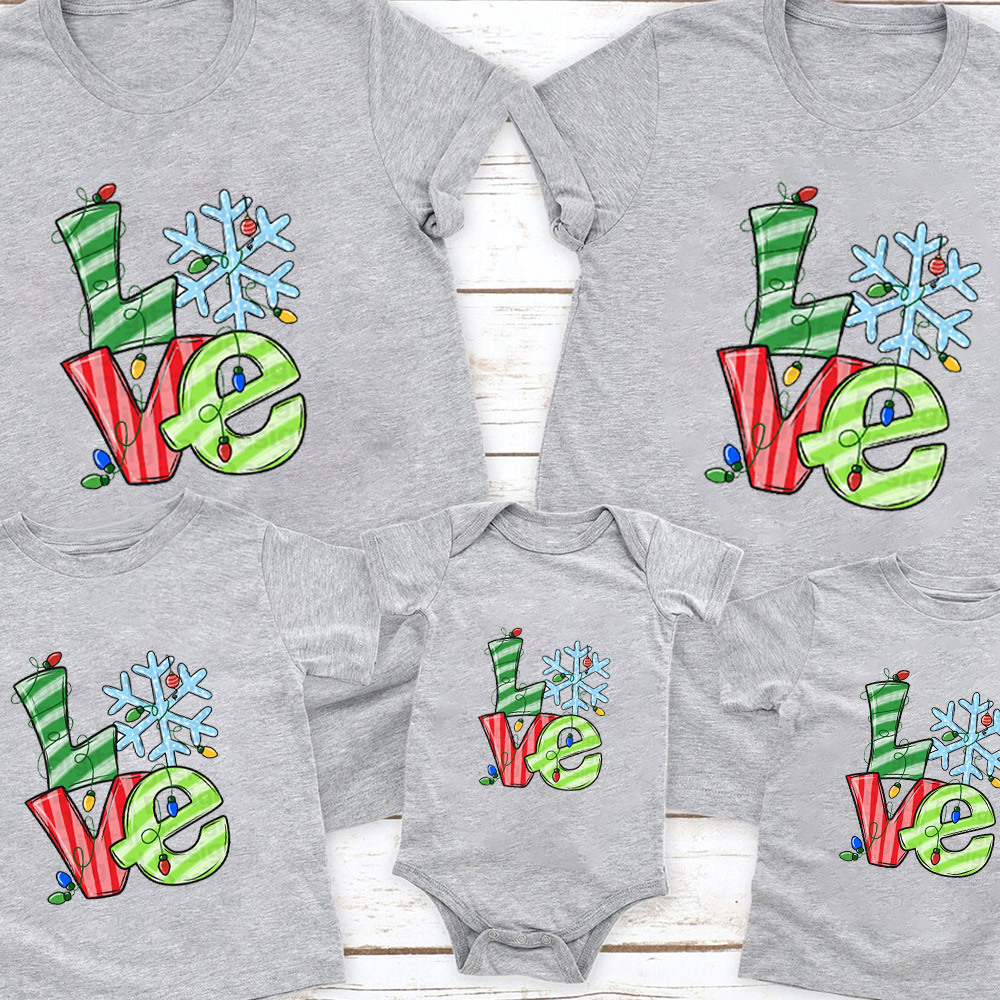 Snow Love Christmas Family Matching Shirt