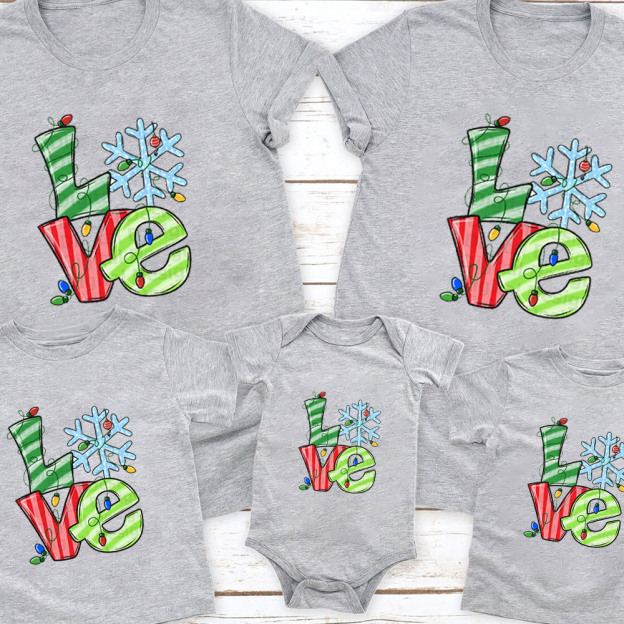 Snow Love Christmas Family Matching Shirt