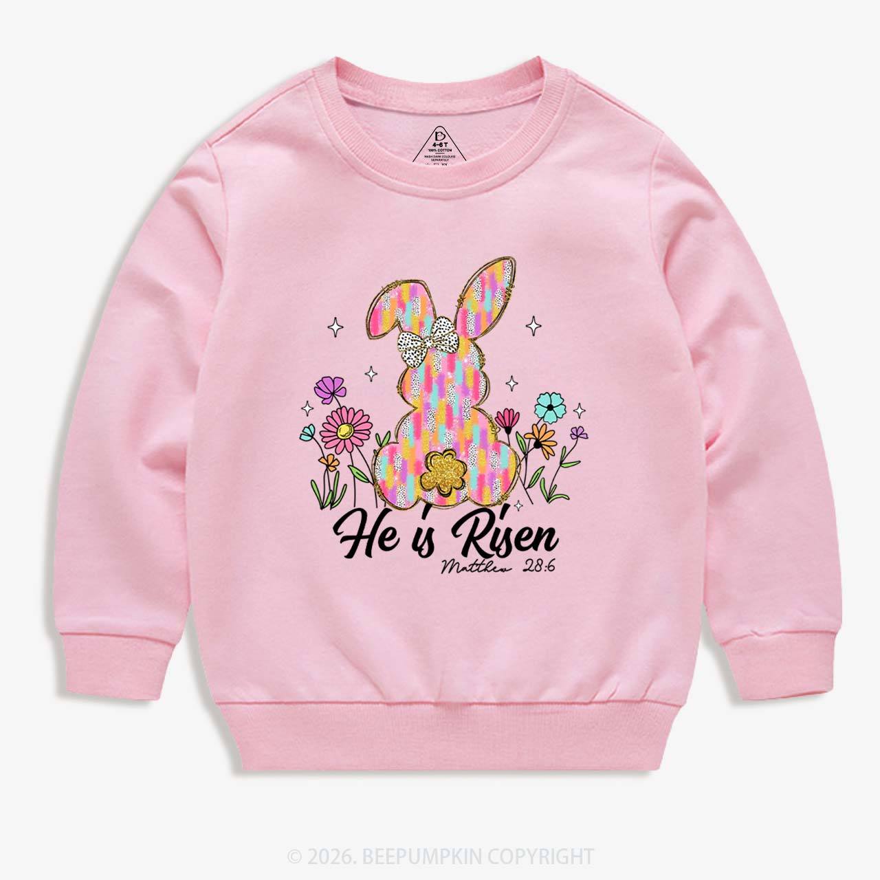 Risen In Bloom Faith & Flowers Kid's Sweatshirt