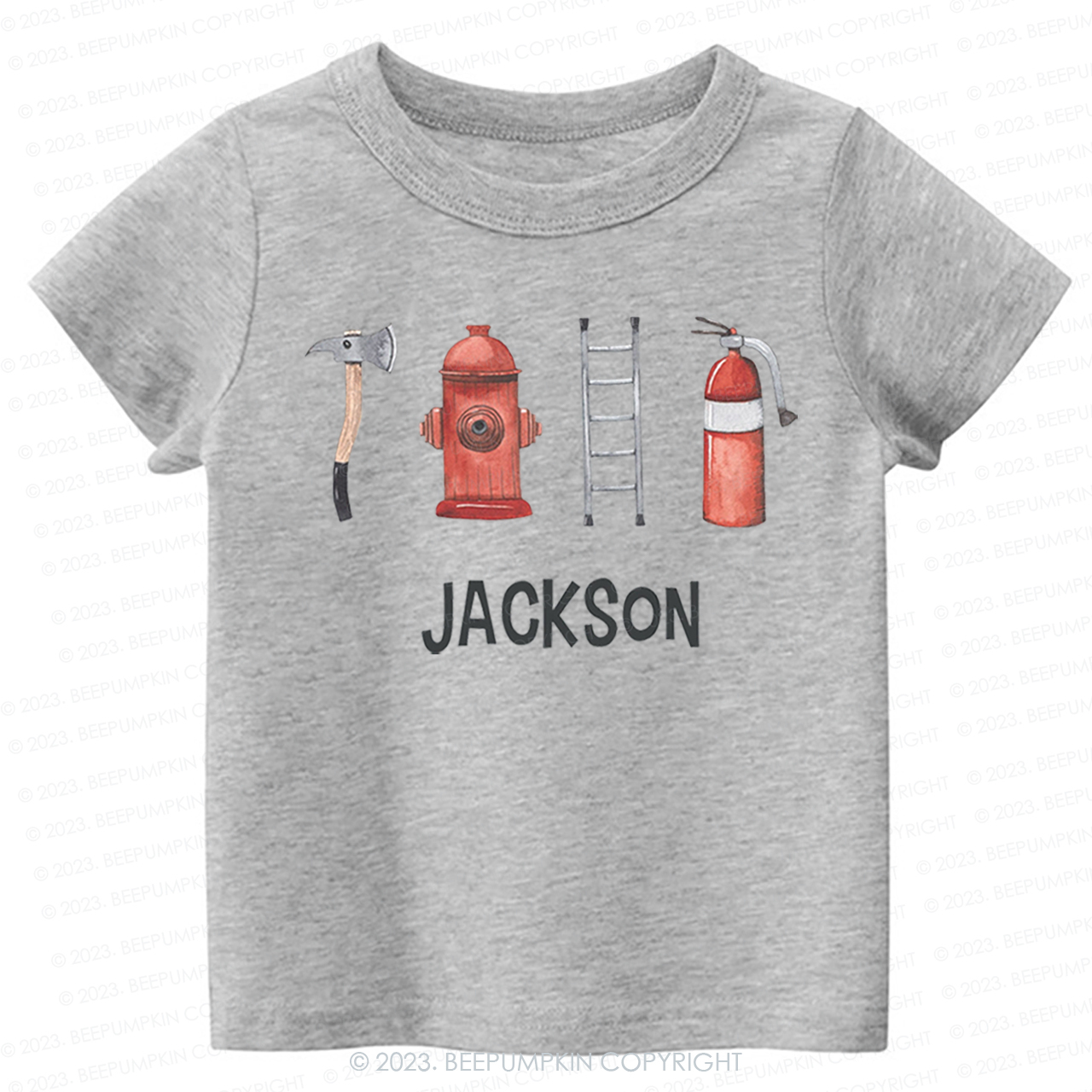Personalized Firefighter Name -Toddler Tees