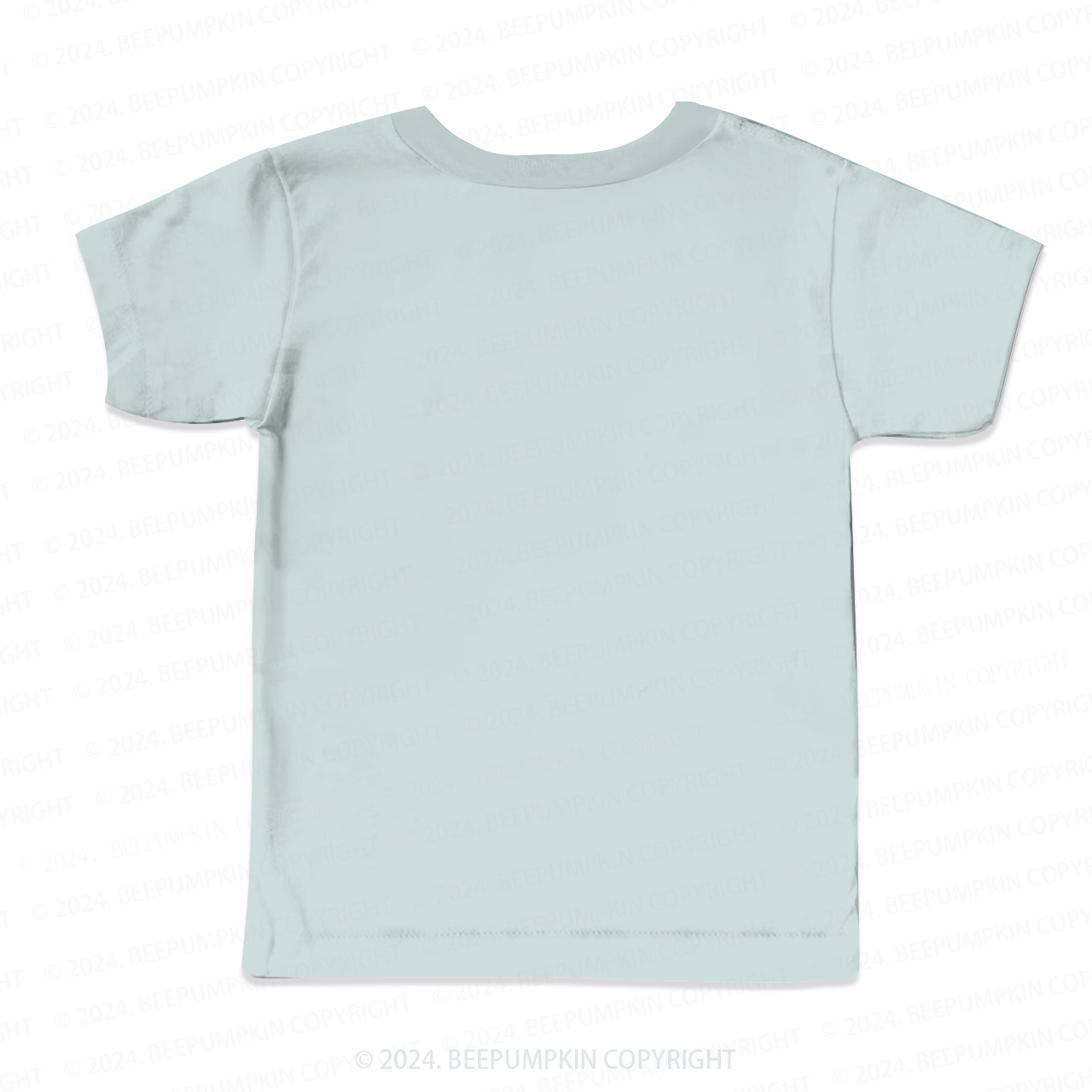 Grey Blue Solid Color All Over Print Kids Tees