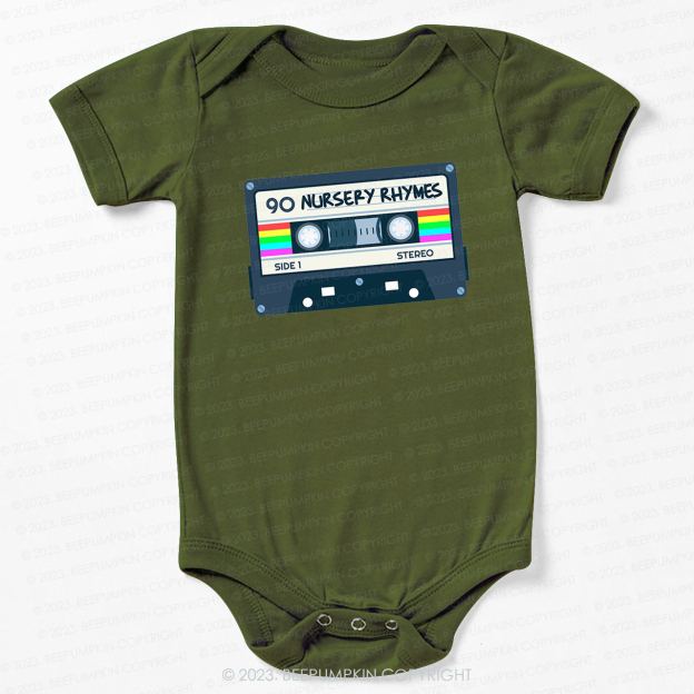 Nursery Rhymes Natural Mixtape Bodysuit For Baby