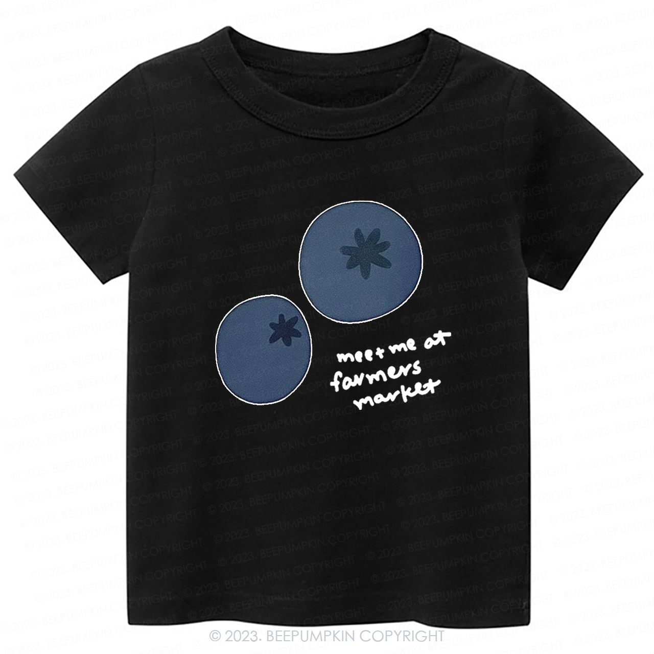 Blueberry Puff Farmers Market Fruit Kids Shirt
