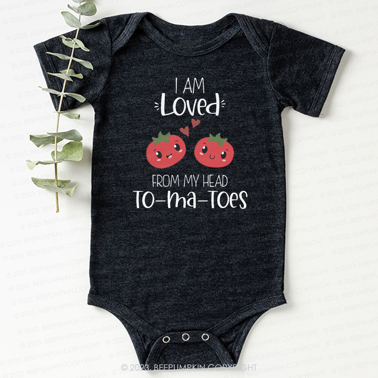 I Am Loved From My Head Tomatoes Bodysuit For Baby