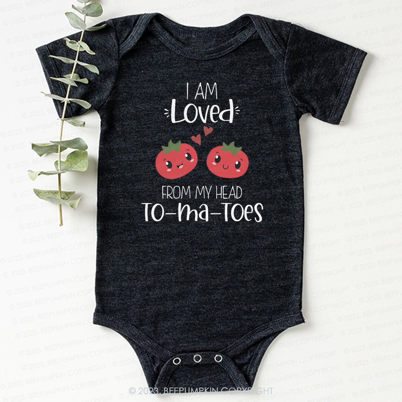 I Am Loved From My Head Tomatoes Bodysuit For Baby