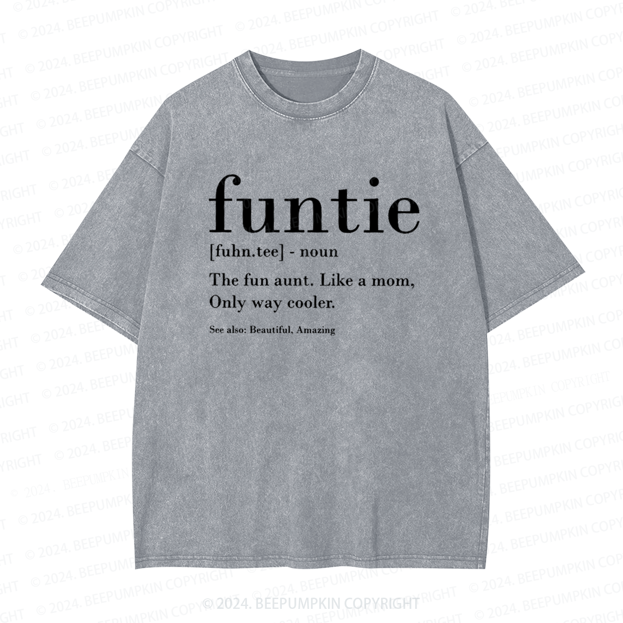 Funtie Definition Aunt Washed Tees