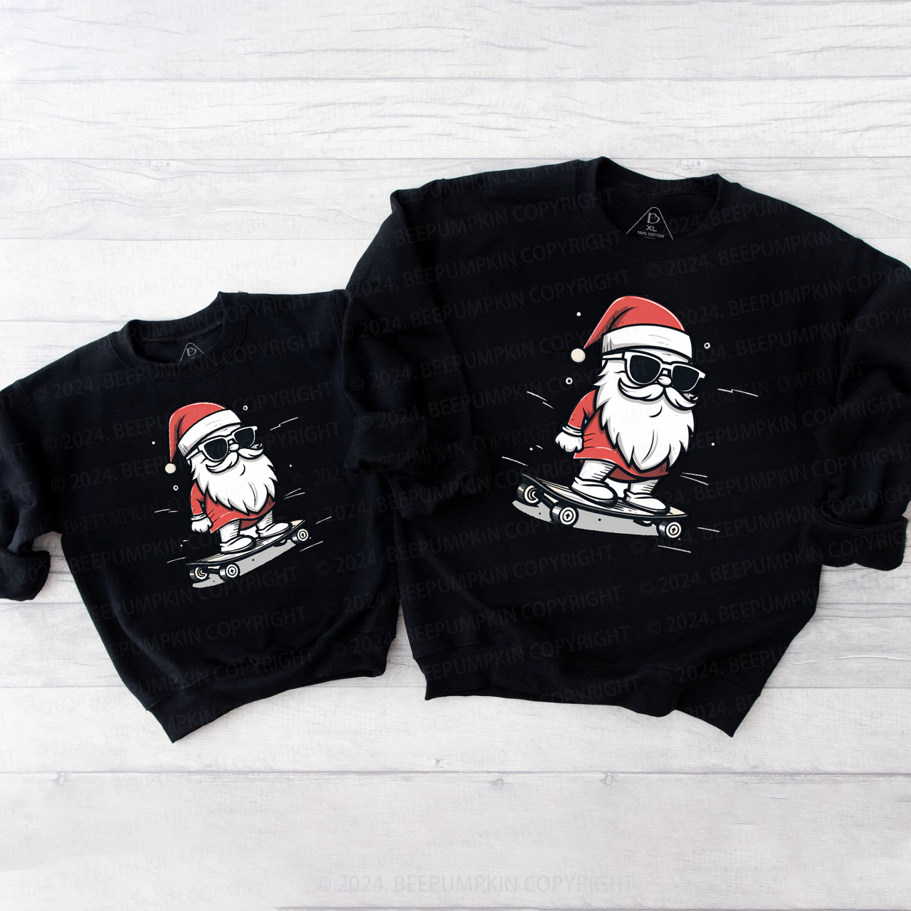 Santa Sunglasses Christmas Claus Family Christmas Sweatshirt