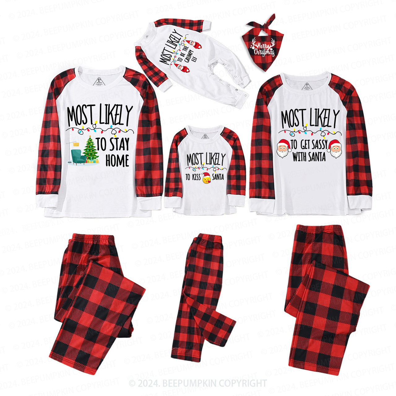 Dog Tank Most Likely To Funny Christmas Pajamas For Family Beepumpkin