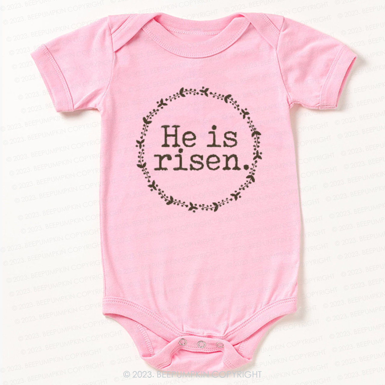 He Is Risen Faith Based Easter Bodysuit For Baby