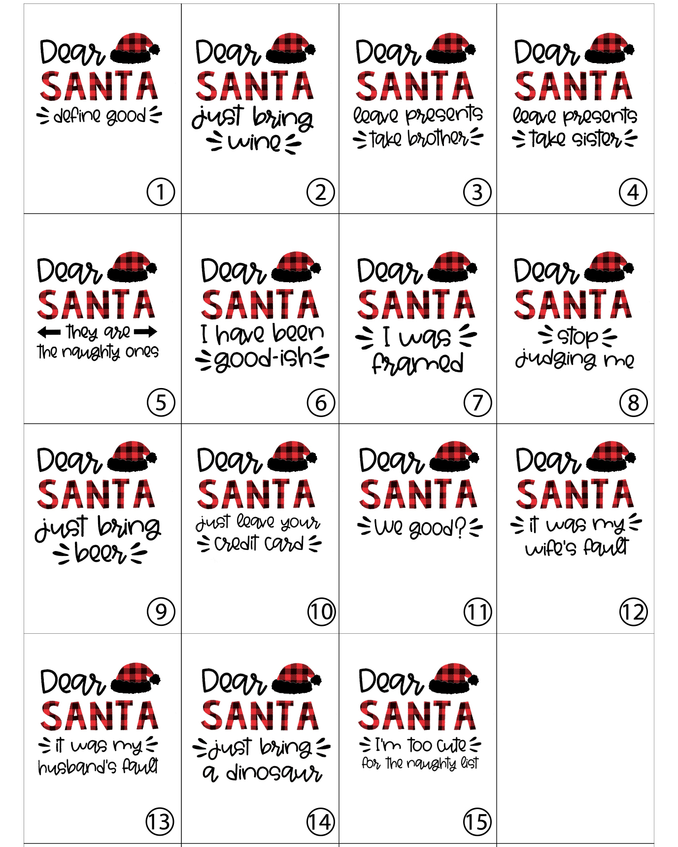 Dear Santa Hat Funny Shirts For Family