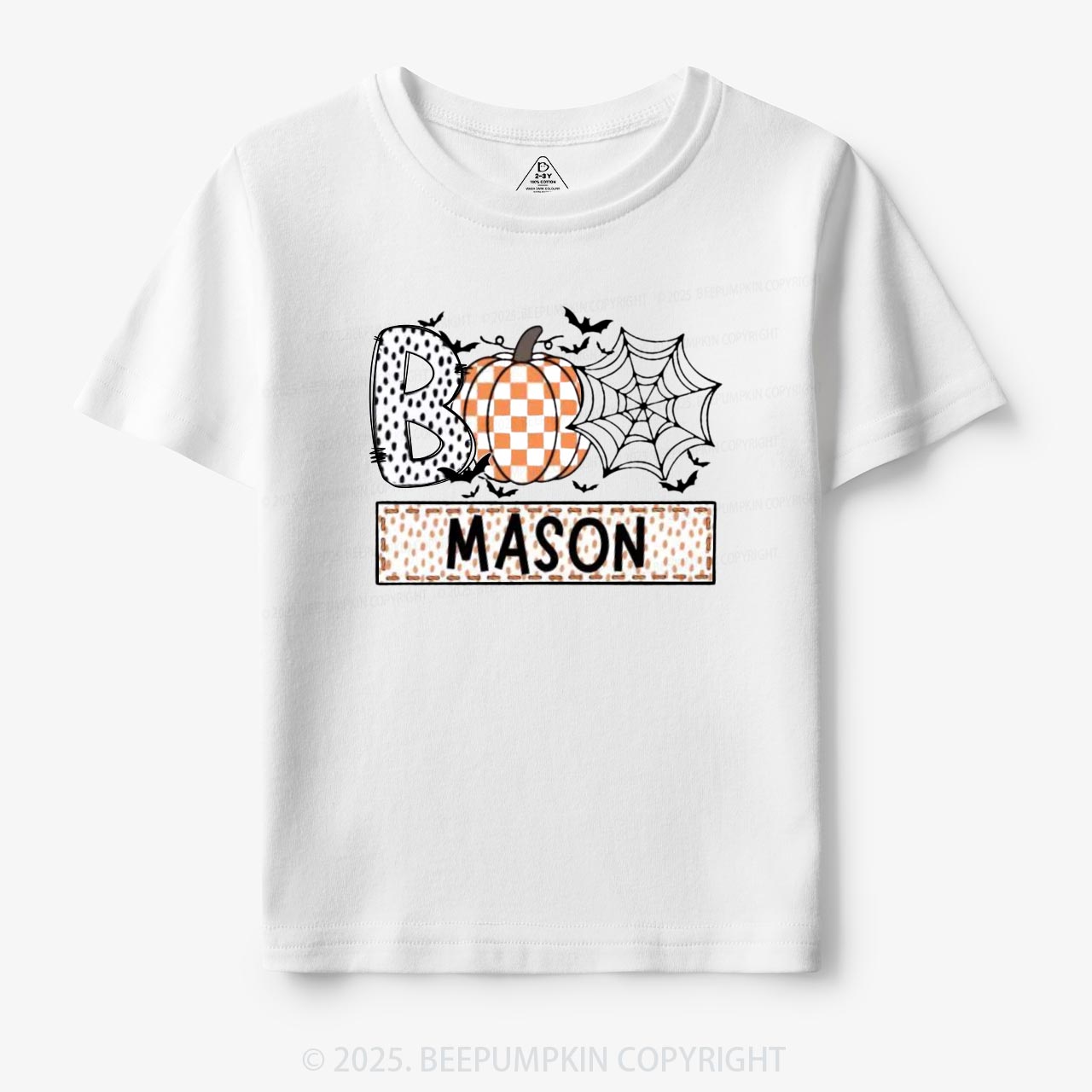 Personalized Name Halloween Trick or Treat Toddler & Kid's Tees Beepumpkin