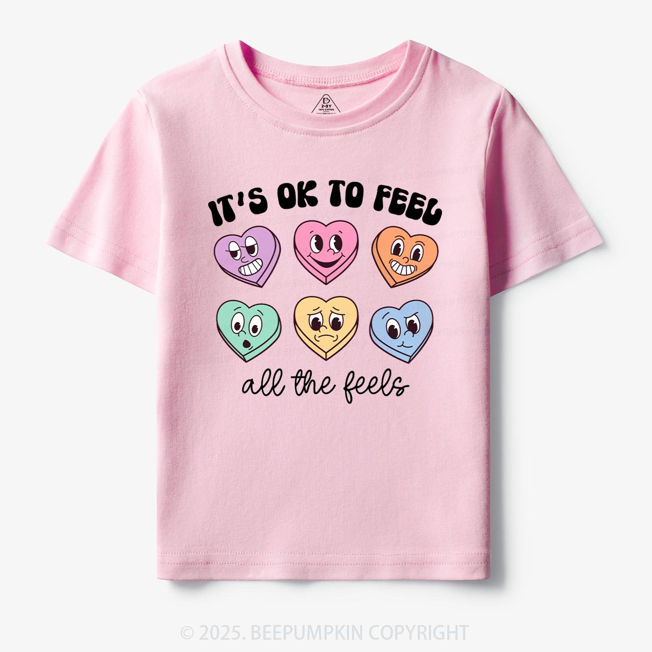 It's Ok To Feel All The Feels Toddler&Kid's Tees Beepumpkin