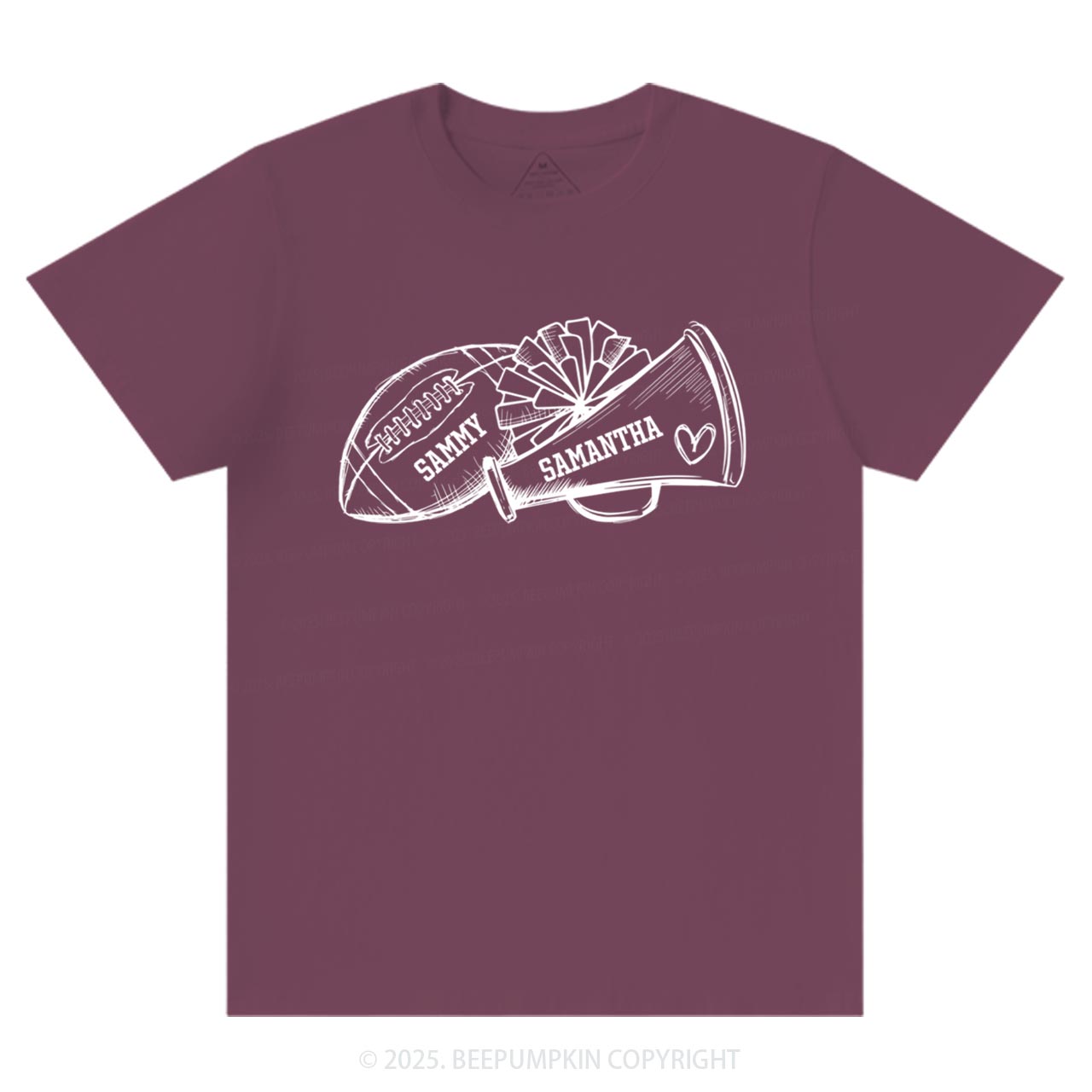 Personalized Football Cheer Mama T-Shirts Beepumpkin