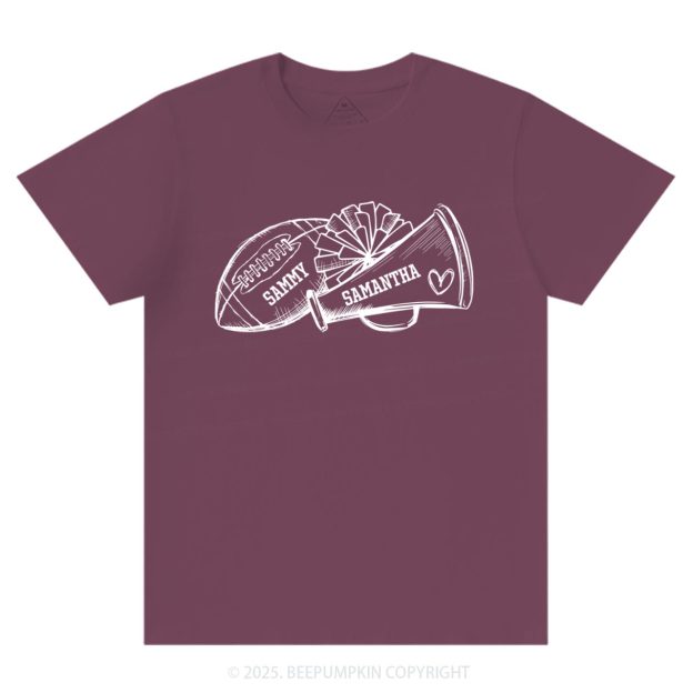 Personalized Football Cheer Mama T-Shirts Beepumpkin