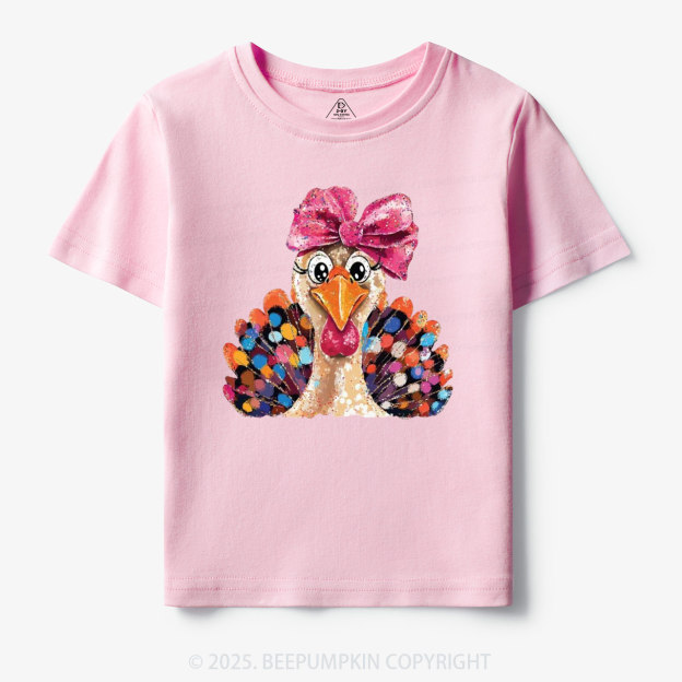 Turkey At The Table Thanksgiving Toddler&Kid's Tees Beepumpkin