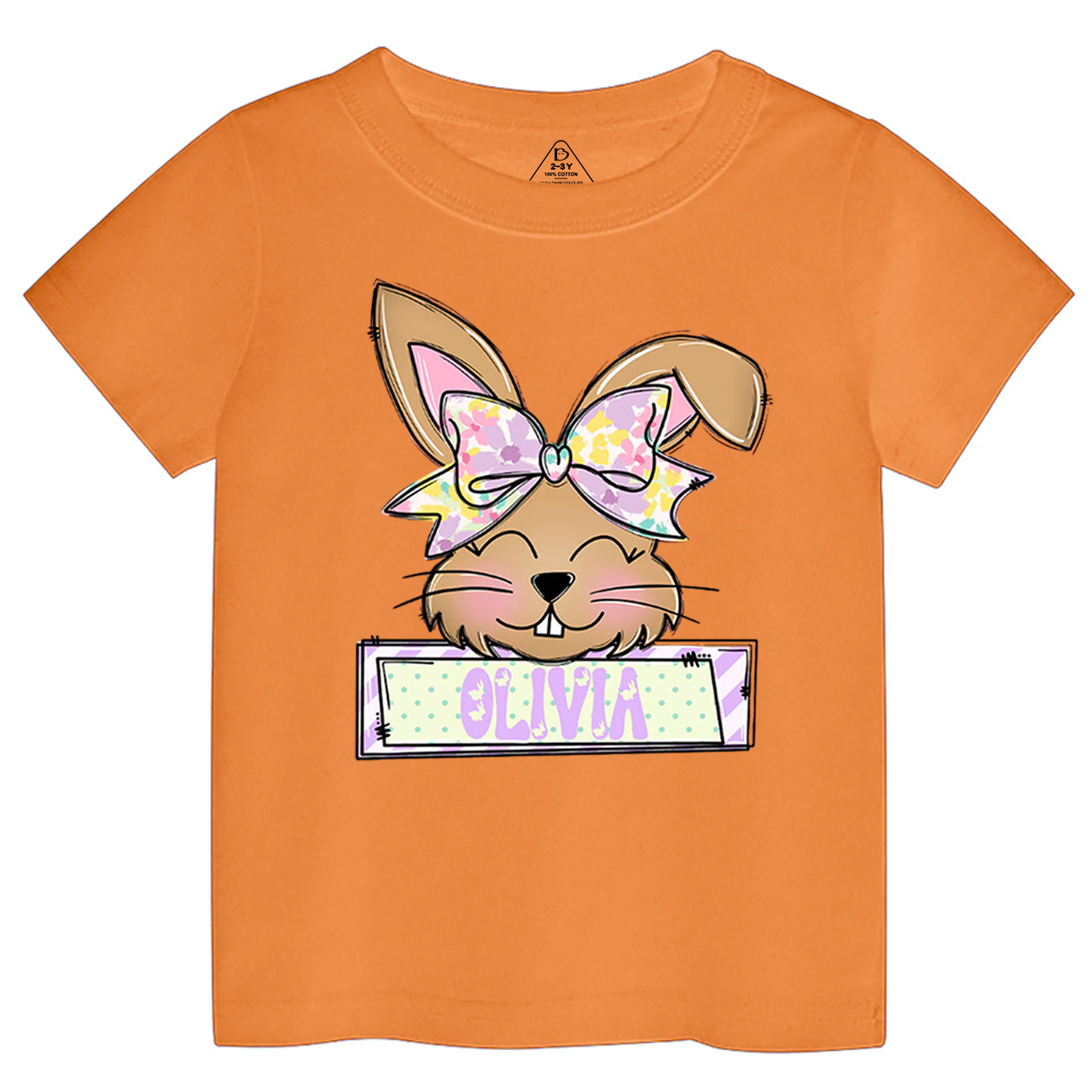 Personalized Bunny Name Toddler&Kid's Tees Beepumpkin