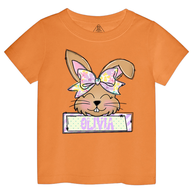 Personalized Bunny Name Toddler&Kid's Tees Beepumpkin