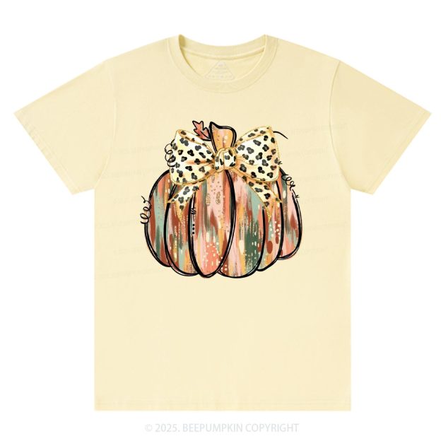 Colorful Coquette Gold Glitter Pumpkin T-Shirts Beepumpkin