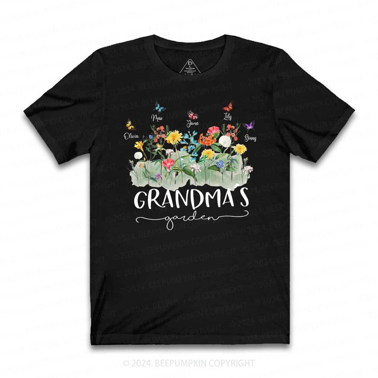 Personalized Birth Flowers Shirt With Kids Names T-Shirts