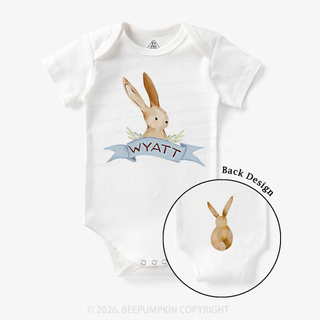 Personalized Peekaboo Bunny Baby Bodysuit