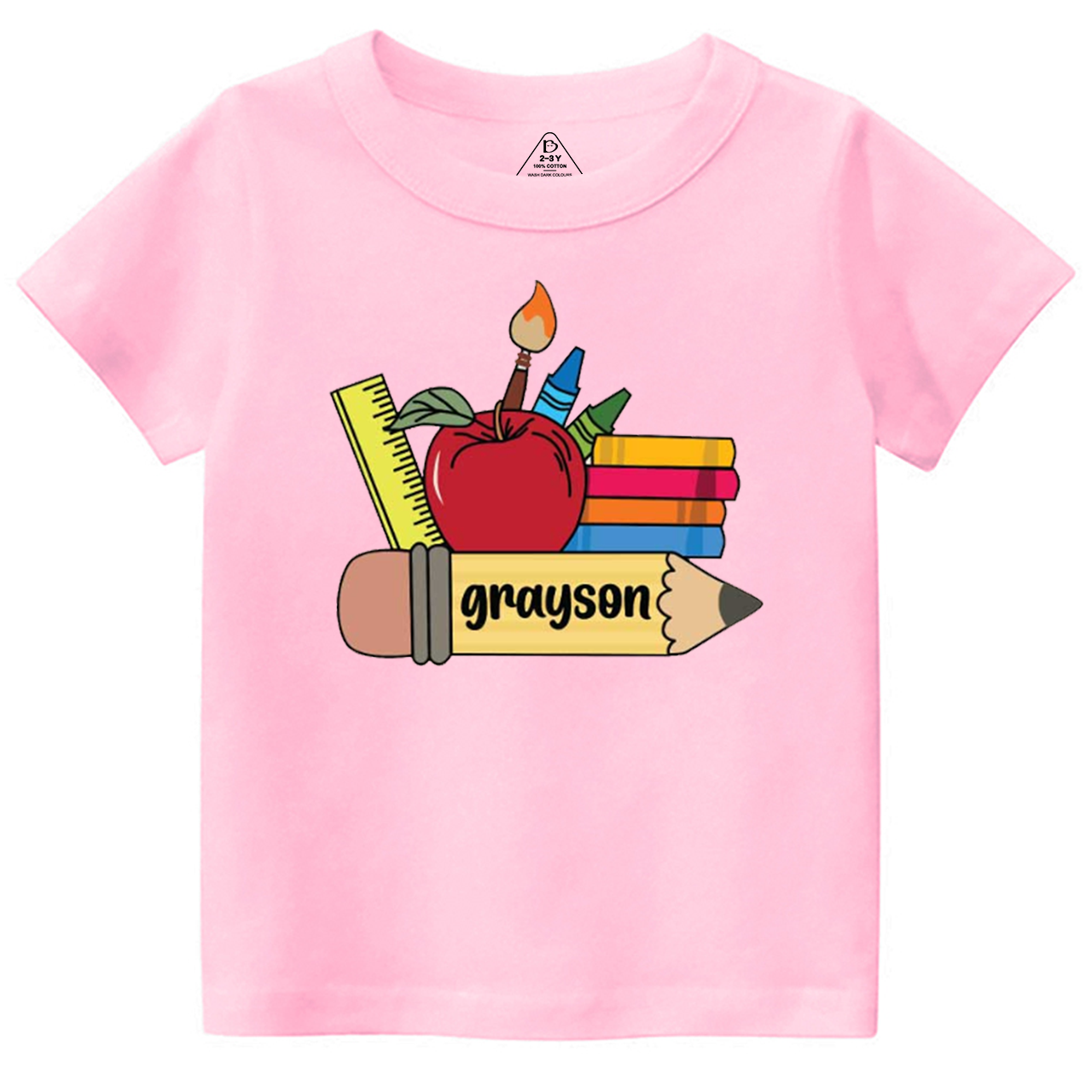 Personalized Name School Supplies Toddler&Kid's Tees Beepumpkin 
