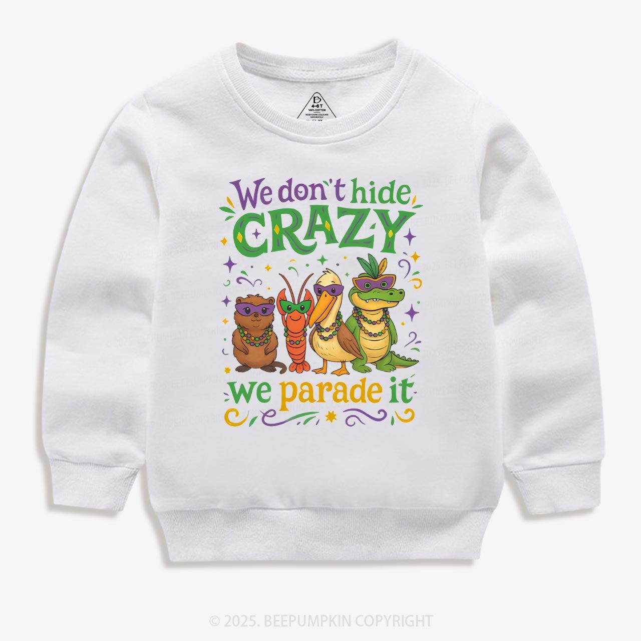 We Parade It Kids Mardi Gras Kid's Sweatshirt
