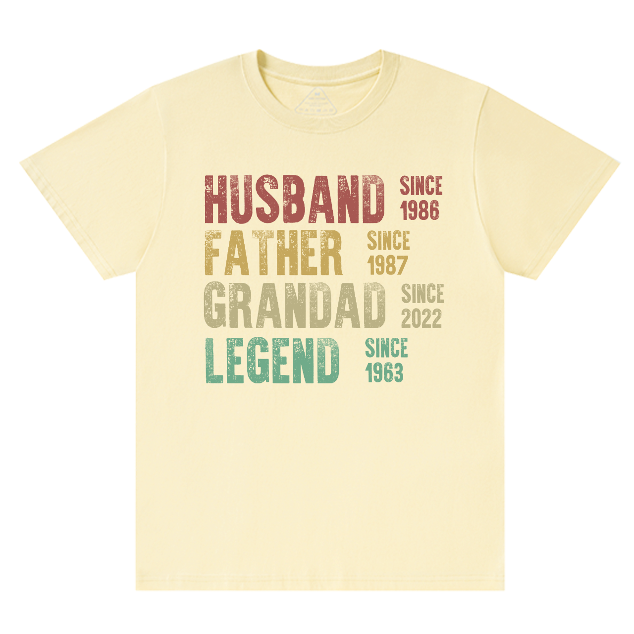 Husband Father Grandpa Legend Personalized Dad Grandpa T-shirt