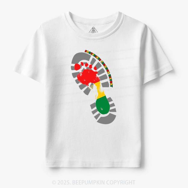 Black History Month Footprint Toddler&Kid's Tees Beepumpkin