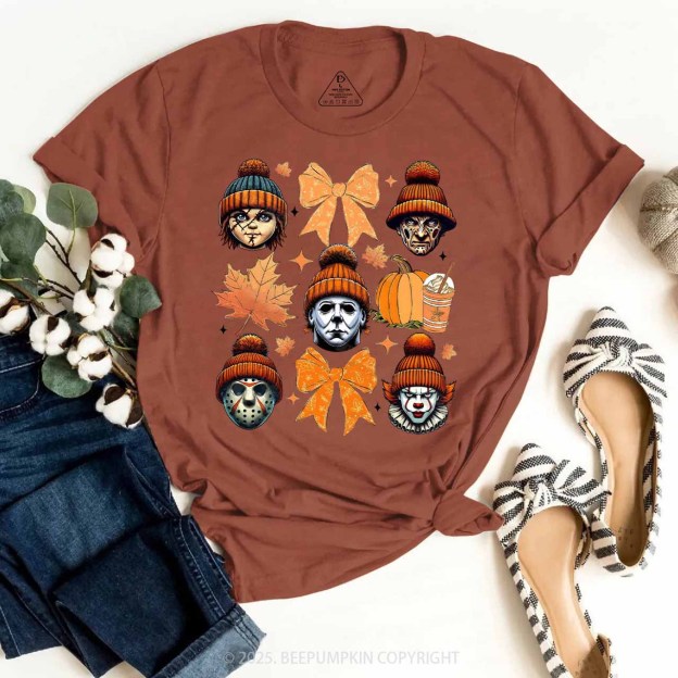 Fall Vibes Horror T-Shirts Beepumpkin 