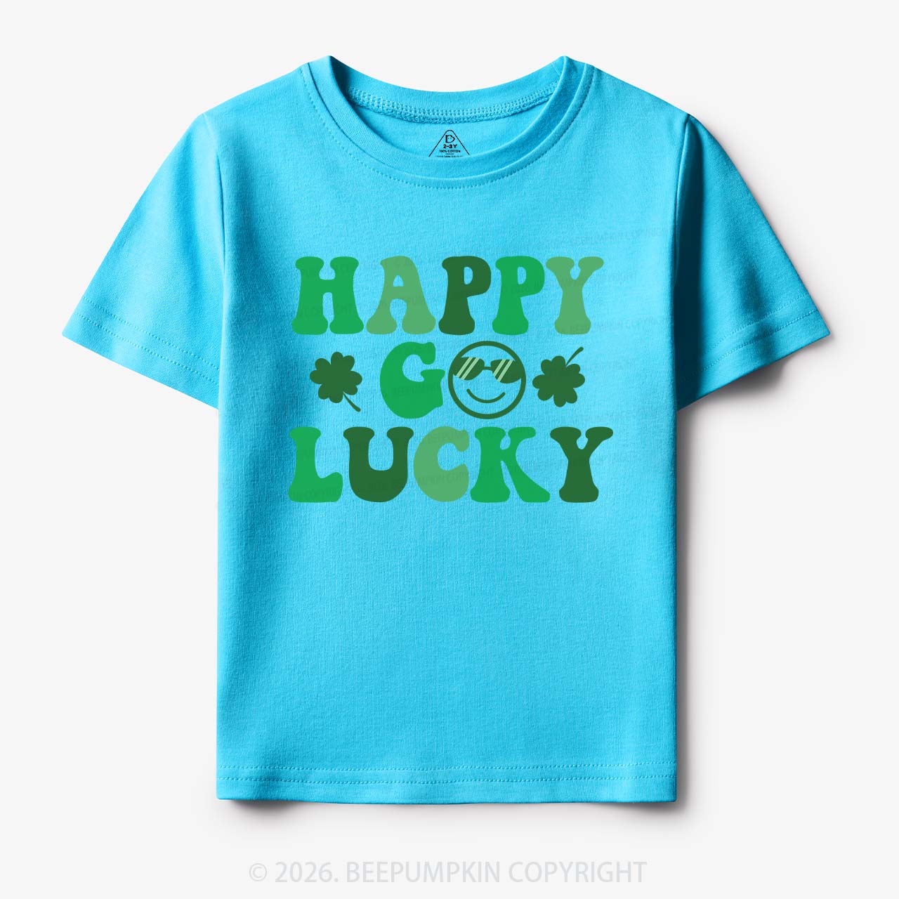 Leaf Happy Go Lucky St.Patricks Day Toddler&Kid's Tees Beepumpkin