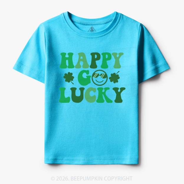 Leaf Happy Go Lucky St.Patricks Day Toddler&Kid's Tees Beepumpkin