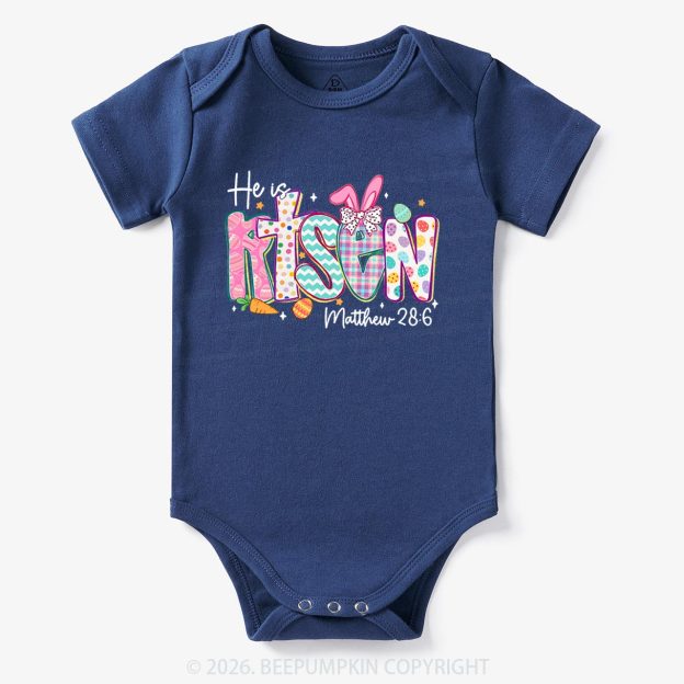 He Is Risen Christian Easter Bodysuit