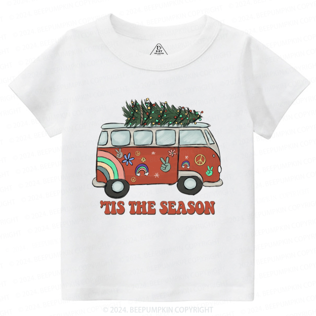 Tis The Season Hippie Christmas Toddler&Kids Tees 