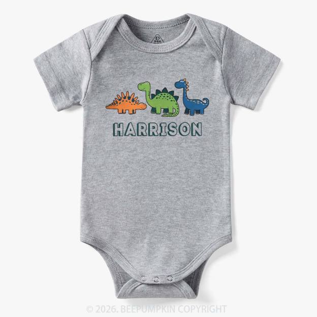 Personalized Cute Dinosaur Name Bodysuit
