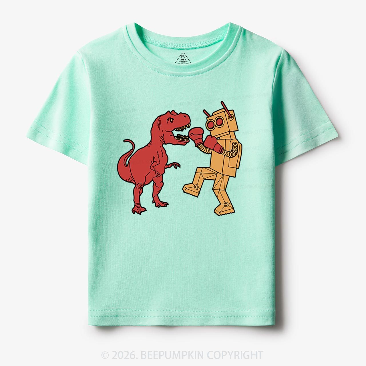 Kids Dinosaur Vs Robot Kids Shirt