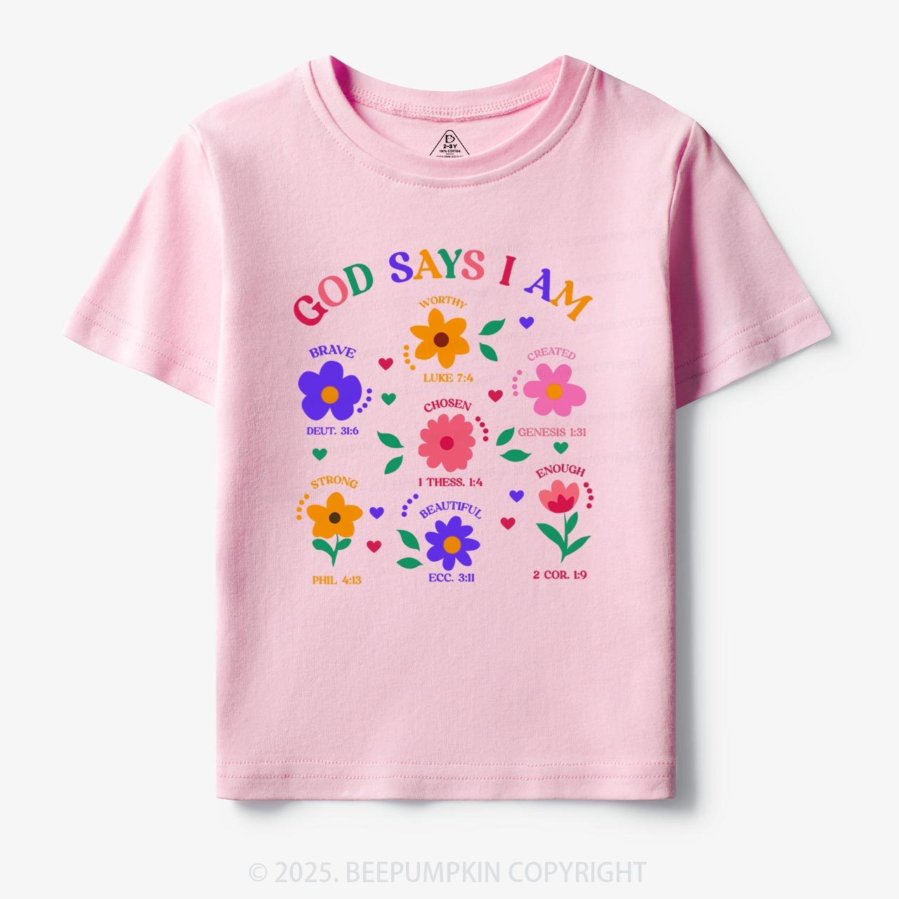 God Says I Am Brave Toddler&Kid's Tees Beepumpkin