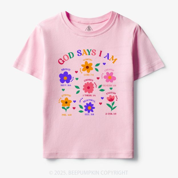 God Says I Am Brave Toddler&Kid's Tees Beepumpkin