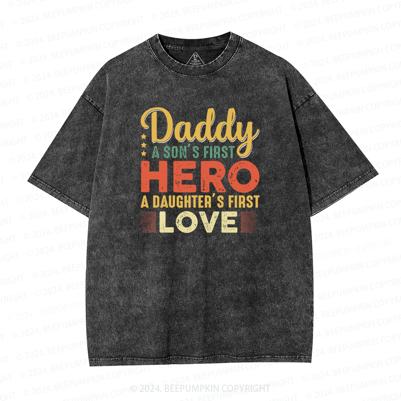 Daddy Hero Washed T-Shirts