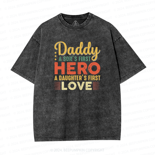 Daddy Hero Washed T-Shirts 