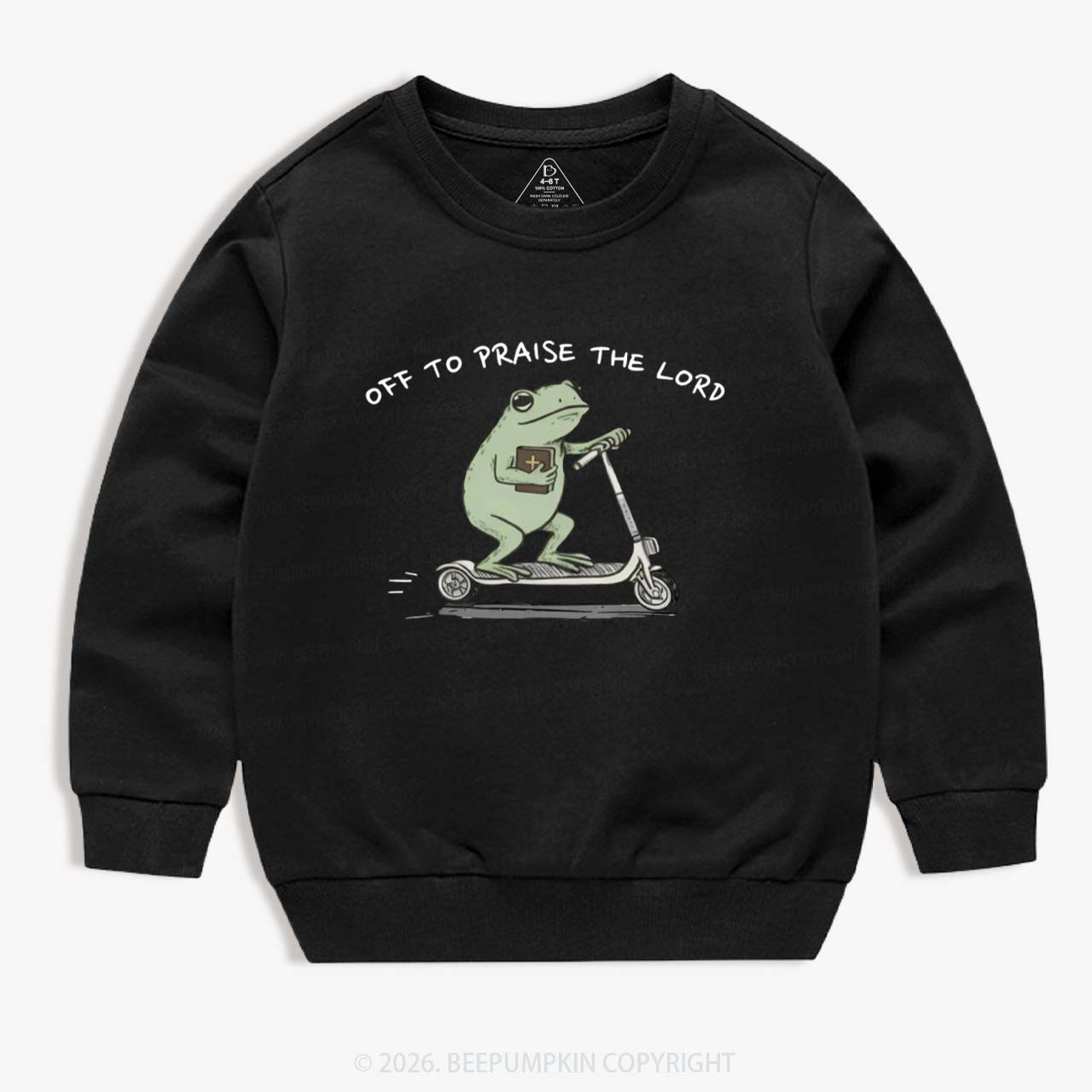 Frog Off To Praise The Lord Kid's Sweatshirt