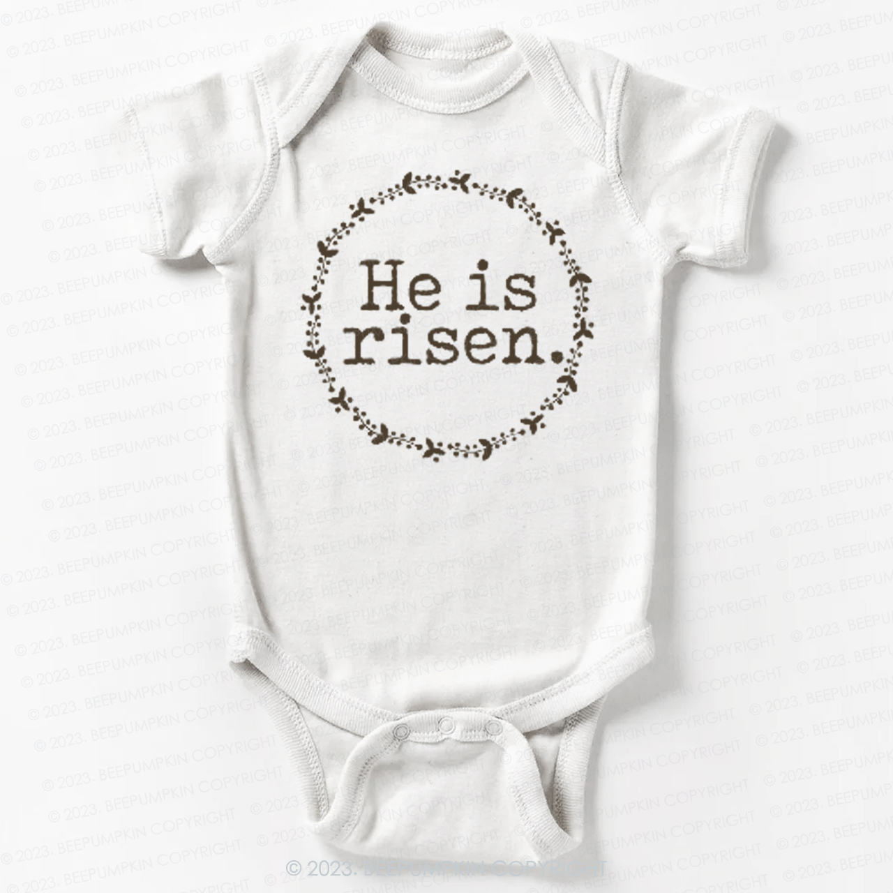 He Is Risen Faith Based Easter Bodysuit For Baby