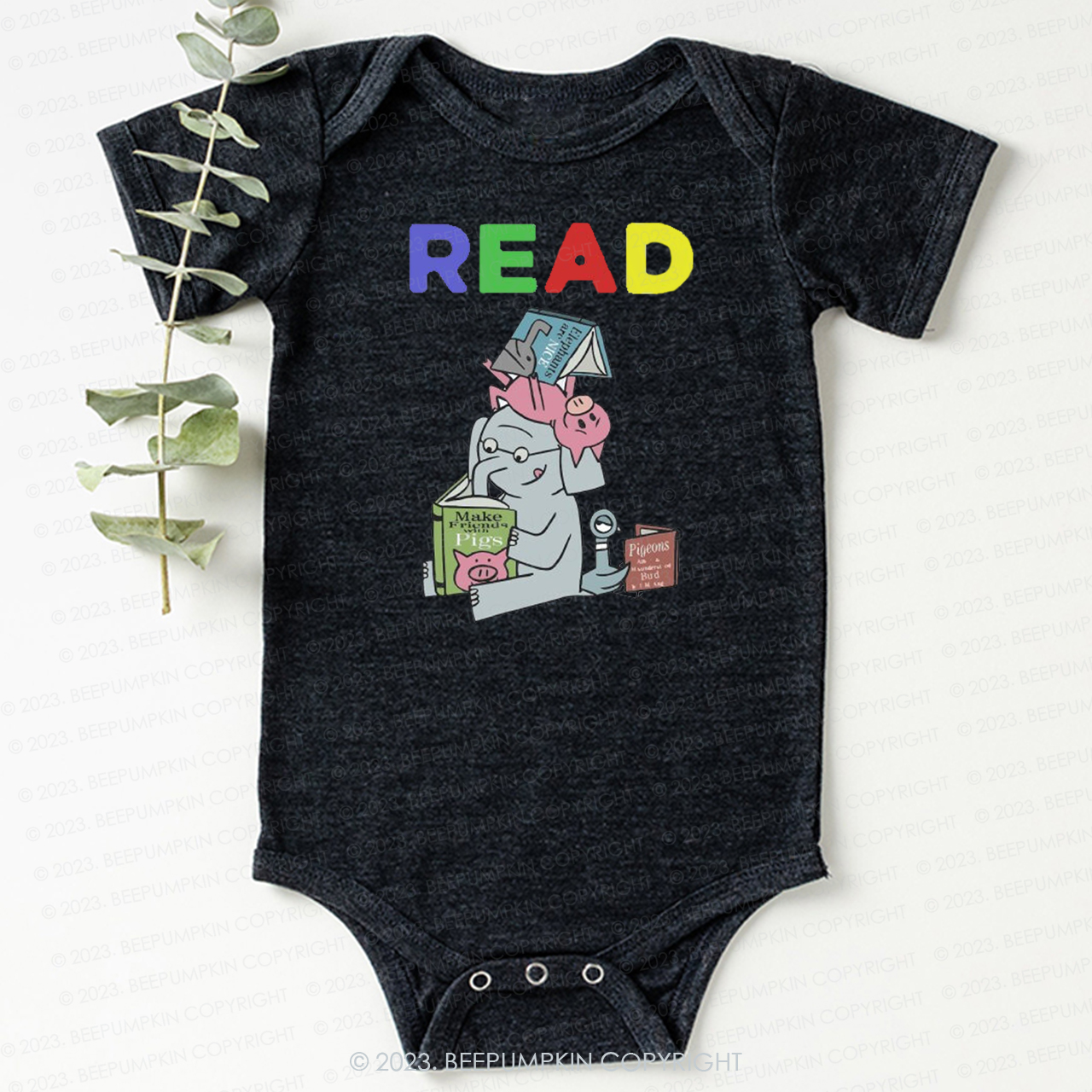 Reading With Friends Piggie Elephant Bodysuit For Baby