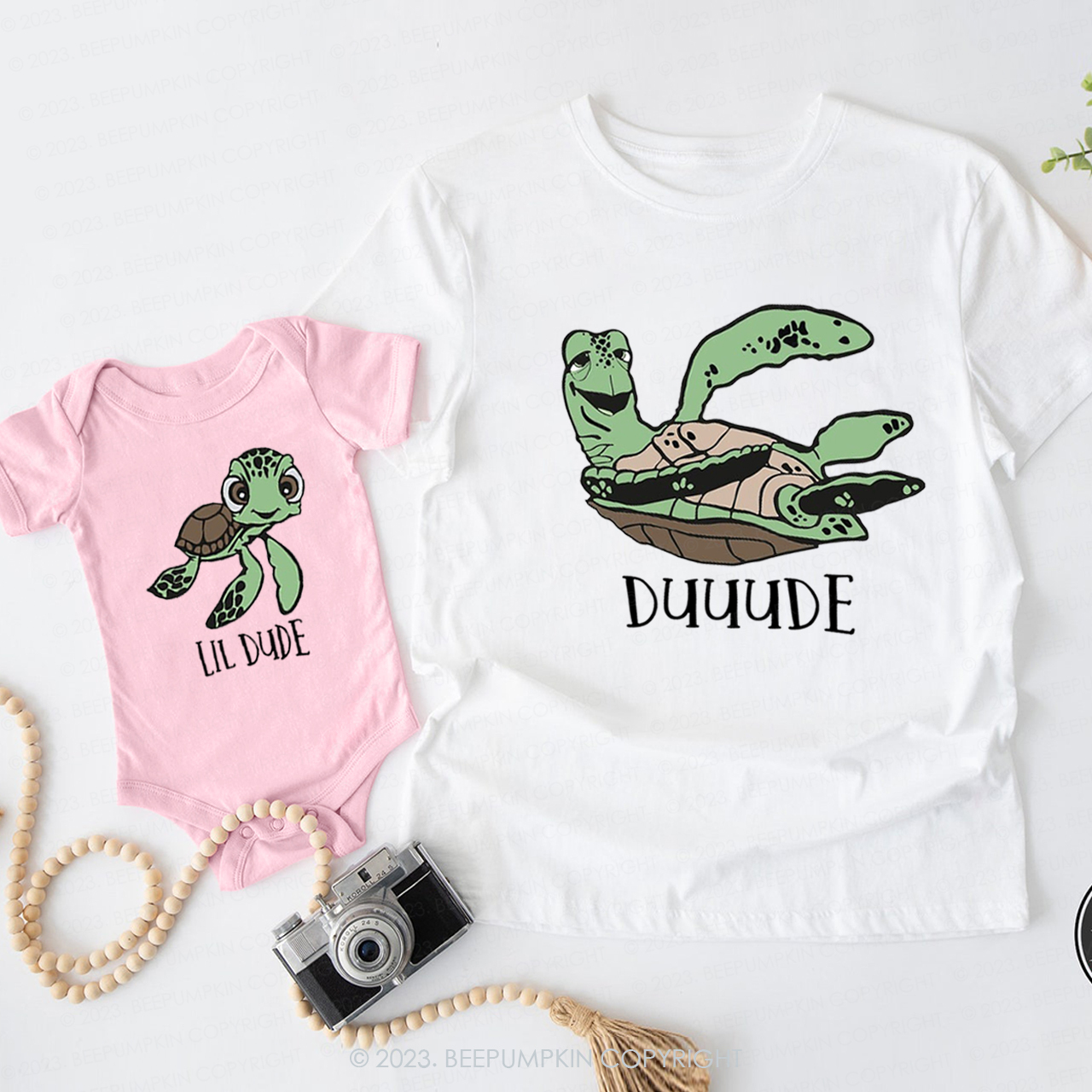 Dude Lil Dude Dad & Me Matching T-Shirts