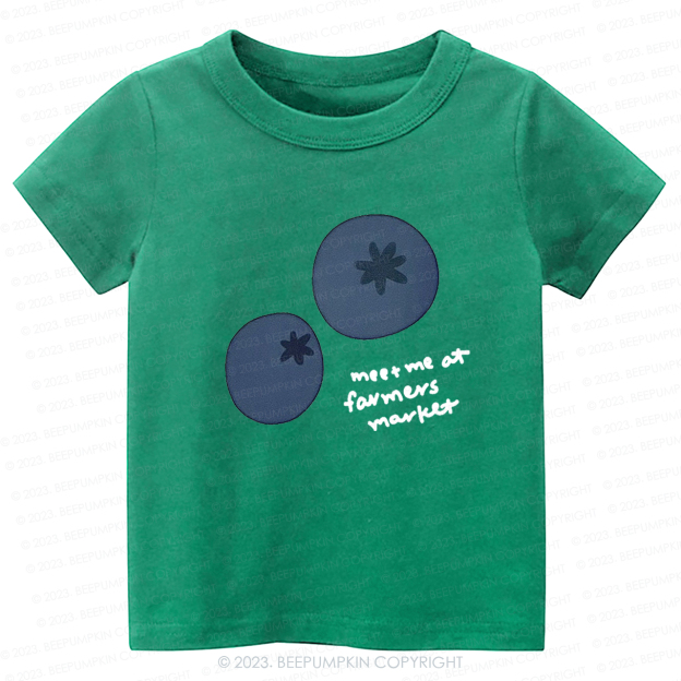 Blueberry Puff Farmers Market Fruit Kids Shirt